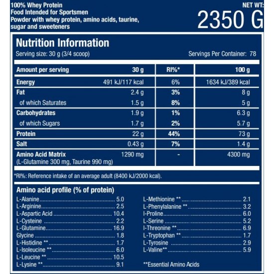 SCITEC 100% Whey protein - 2350 gr